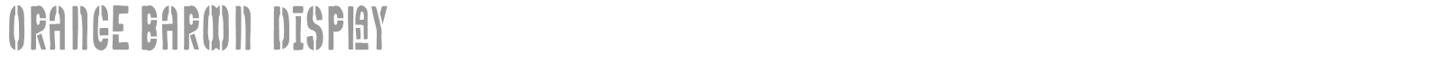 Orange Baroon Display font preview